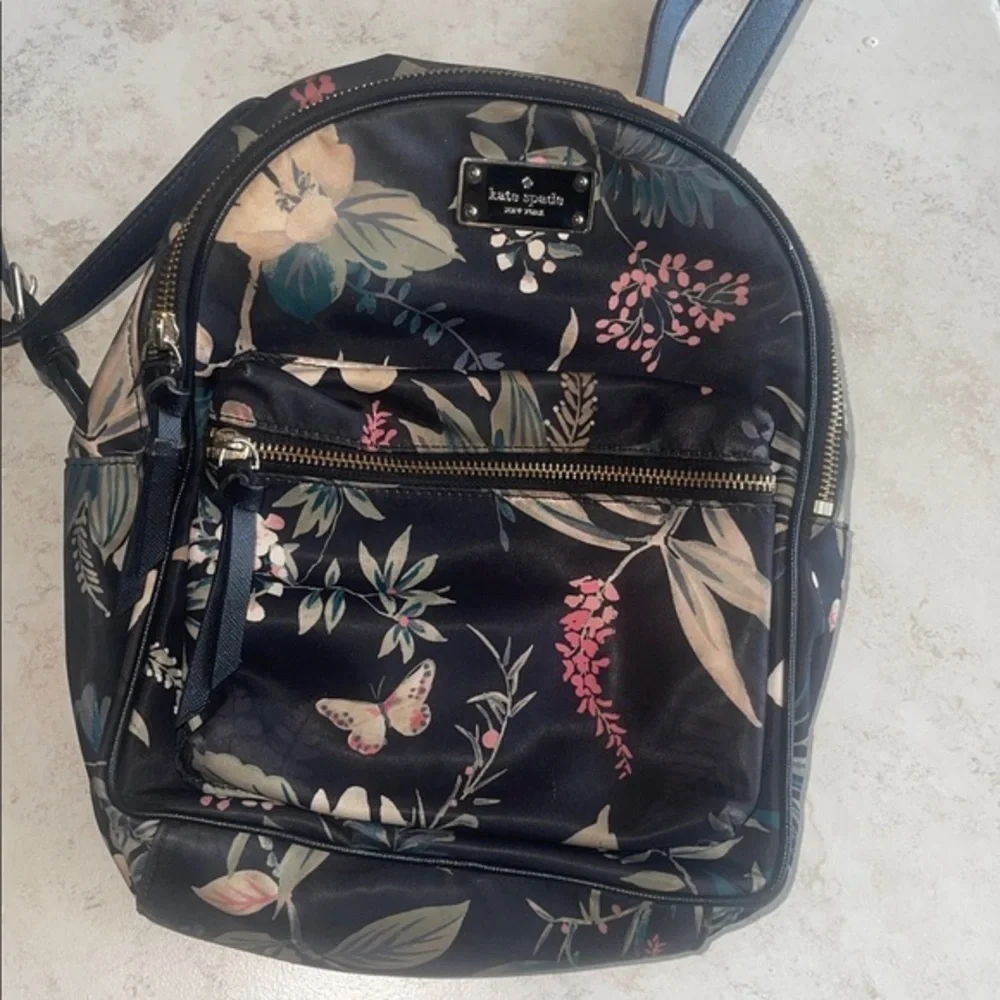 Kate Spade Floral Bradley Back pack as is